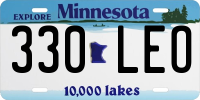 MN license plate 330LEO