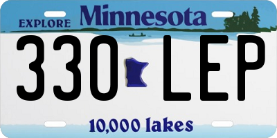 MN license plate 330LEP