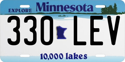 MN license plate 330LEV