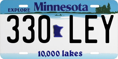 MN license plate 330LEY