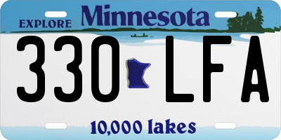 MN license plate 330LFA