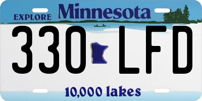 MN license plate 330LFD