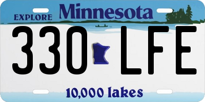 MN license plate 330LFE