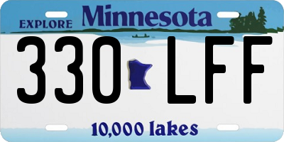 MN license plate 330LFF