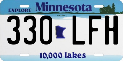 MN license plate 330LFH