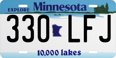 MN license plate 330LFJ