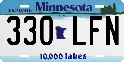 MN license plate 330LFN