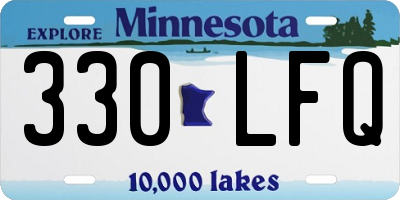 MN license plate 330LFQ
