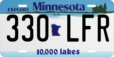 MN license plate 330LFR