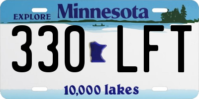 MN license plate 330LFT