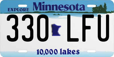 MN license plate 330LFU