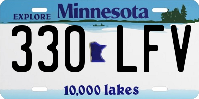 MN license plate 330LFV