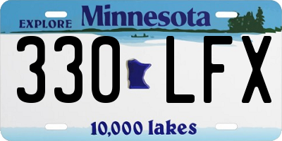MN license plate 330LFX