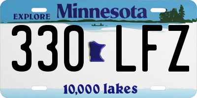MN license plate 330LFZ