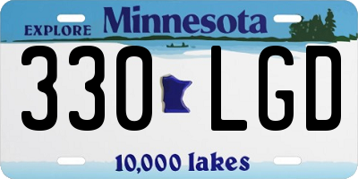 MN license plate 330LGD