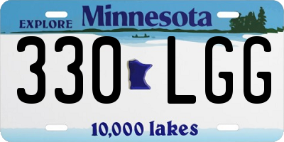 MN license plate 330LGG