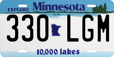 MN license plate 330LGM