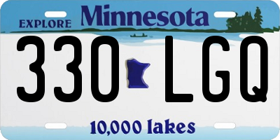 MN license plate 330LGQ