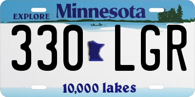 MN license plate 330LGR