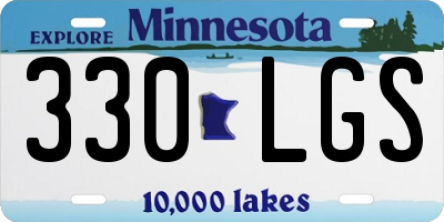 MN license plate 330LGS