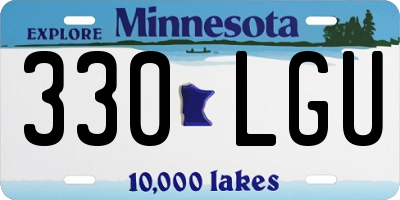MN license plate 330LGU