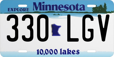 MN license plate 330LGV