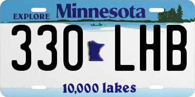 MN license plate 330LHB
