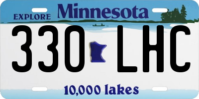 MN license plate 330LHC
