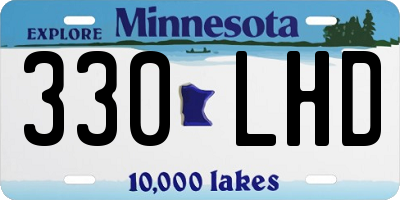 MN license plate 330LHD