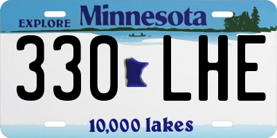 MN license plate 330LHE