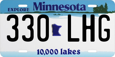 MN license plate 330LHG