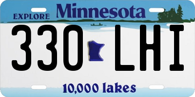 MN license plate 330LHI