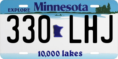 MN license plate 330LHJ