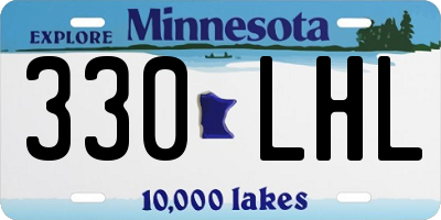 MN license plate 330LHL