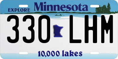 MN license plate 330LHM