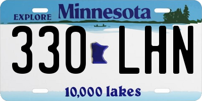 MN license plate 330LHN
