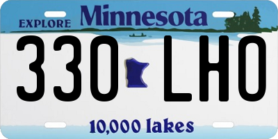 MN license plate 330LHO