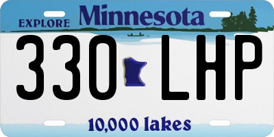 MN license plate 330LHP