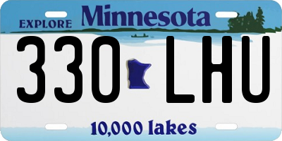 MN license plate 330LHU