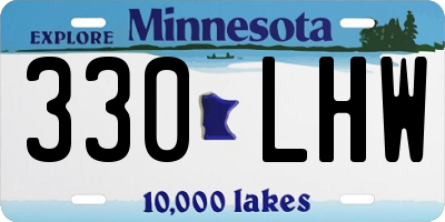 MN license plate 330LHW