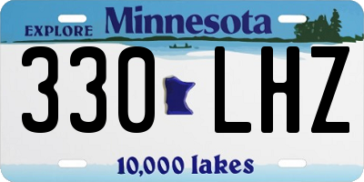 MN license plate 330LHZ