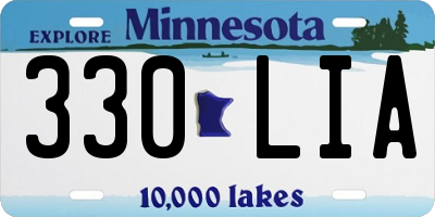 MN license plate 330LIA