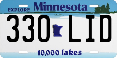 MN license plate 330LID
