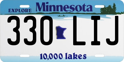 MN license plate 330LIJ