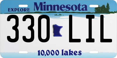 MN license plate 330LIL