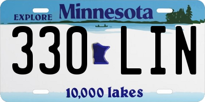 MN license plate 330LIN