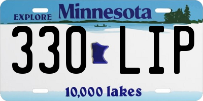MN license plate 330LIP