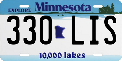 MN license plate 330LIS