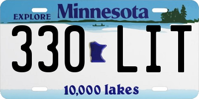 MN license plate 330LIT
