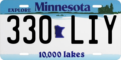 MN license plate 330LIY